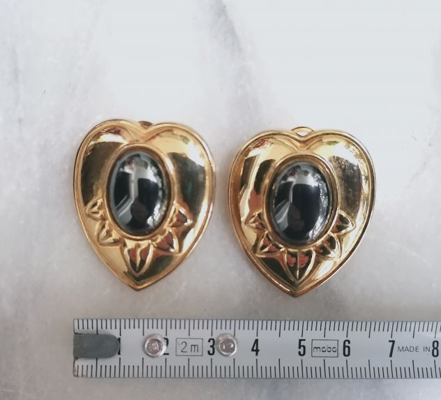 BELLISSIMI ORECCHINI A PERNO IN ARGENTO DORATO E EMATITE, MODELLO ESCLUSIVO. - Foto 8
