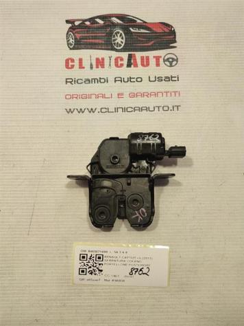 SERRATURA COFANO POSTERIORE RENAULT Captur Serie 846307169R (1319)