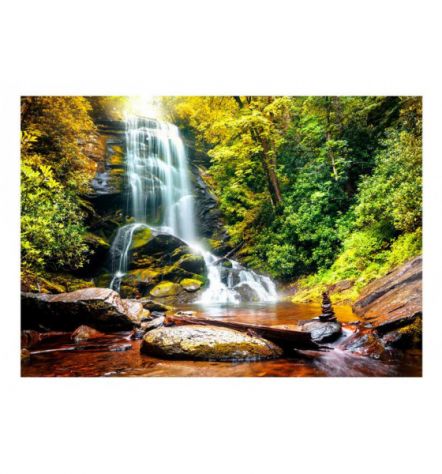 Fotomurale Adesivo La Cascata Nella Foresta Arredalacasa - Foto 2