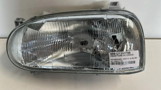 PROIETTORE SX (CONCO) 999-U1305799 Parti elettriche  Fanaleria  Proiettori  Proiettore ant. VOLKSWAGEN - GOLF 3 - 01-08-1992 - 01-07-1997