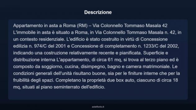 Immobile in asta di 61 m², box auto doppio in vendita a Roma - Foto 4