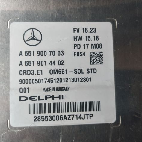 centralina motore Delphi, Mercedes-Benz, A6519007003, A 651 900 70 03, A65190144 - Foto 2