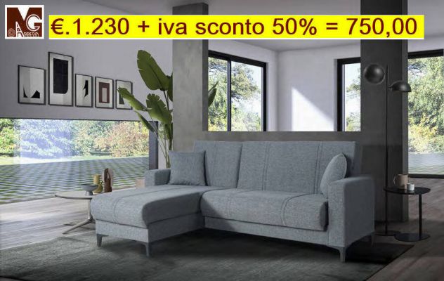 PROMOZIONE DIVANO CON CONTENITORE E PENISOLA STOCK MENSILE SCADE FINE FEBBRAIO