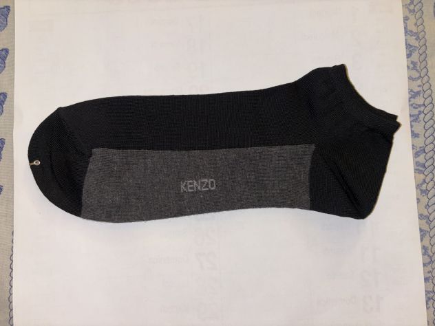 CALZE NUOVE FANTASMINI DA UOMO LEGGERE FIRMATE ORIGINALI:”KENZO”N’42-44 - Foto 5