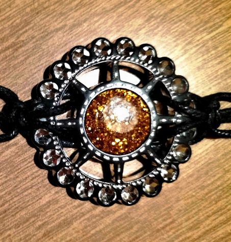 CINTURA GIOIELLO lacci neri con charms *NUOVA* - Foto 2
