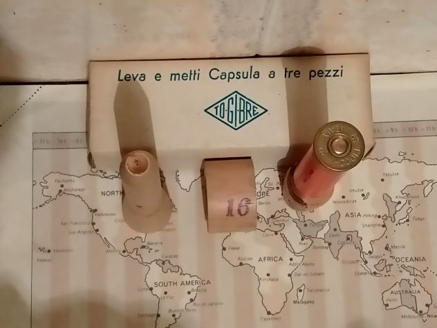 Leva e metti capsule/tubetti calibro 12 e calibro 16 in 3 pezzi in legno d'epoca - Foto 3