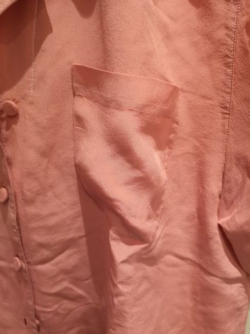 camicia in seta rosa antico - Foto 2