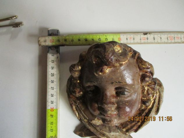 testa angioletto lignea - Foto 2