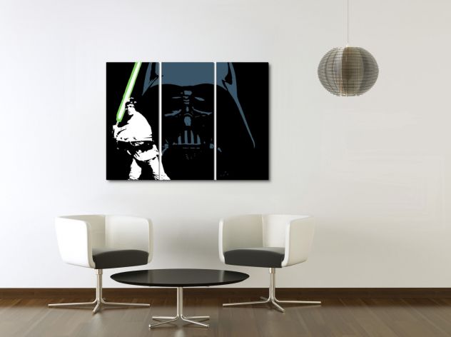 QUadro moderno Star Wars Skywalker dipinto a mano