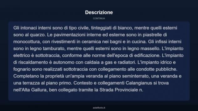 Immobile in asta di 207 m² con più di 5 locali e box auto in vendita a Calangianus - Foto 14