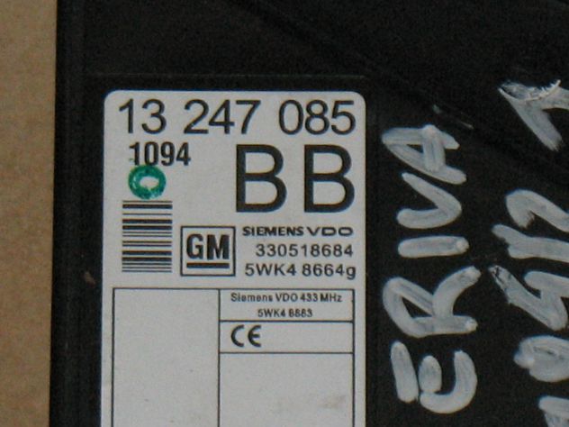 8980258289 KIT ECU OPEL ASTRA MERIVA IZUZU 1.7 98025828 13247085 BB 5WK48664G - Foto 3