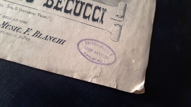 spartito musicale antico vintage ernesto becucci per piano forte anni 800 1800 - Foto 6