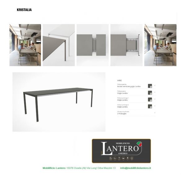 tavolo rettangolare allungabile KRISTALIA - Foto 4