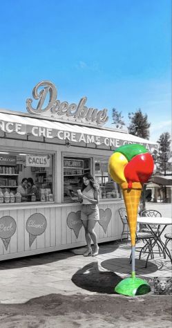 Statua cono gelato in resina
