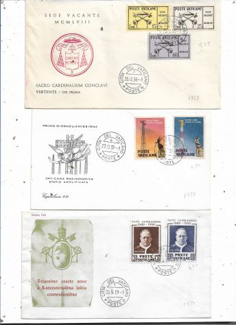 1958/1969 VATICANO N 14 BUSTE FDC 1° GIORNO EMISSIONE