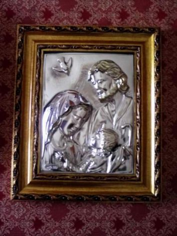 Quadro Sacra Famiglia in argento - Foto 2
