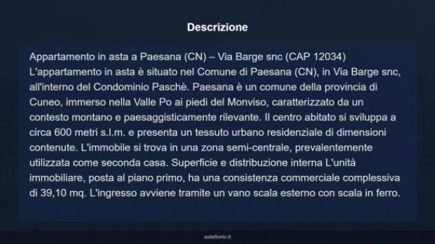 Immobile in asta di 39 m² in vendita a Paesana - Foto 12