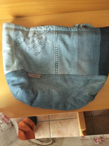 Borsa a tracolla handmade denim riciclato patchwork – unica! - Foto 4
