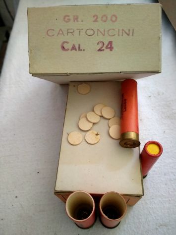 Tacchetti x cartucce calibro 20 (cinque), 24 (dodici) e 36 (uno)