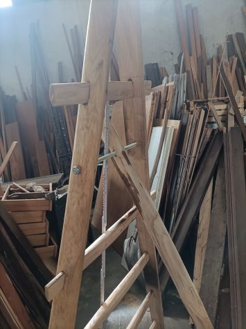 Scale pioli varie misure e forme in legno castagno - Foto 10