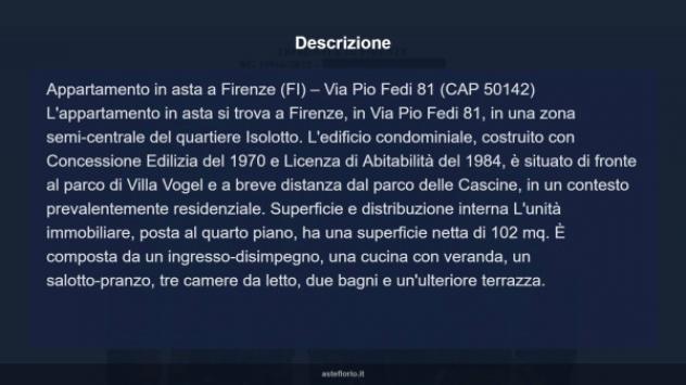 Immobile in asta di 102 m² con più di 5 locali in vendita a Firenze - Foto 13