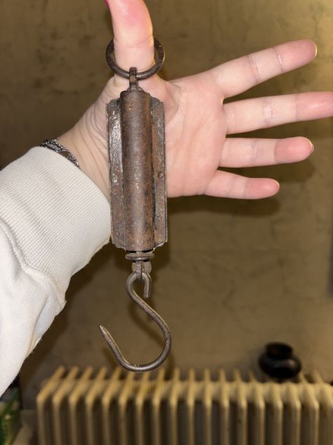 BILANCIA TASCABILE A MOLLA D’EPOCA/DINAMOMETRO MECCANICO MARCA SALTER IN METAL - Foto 7