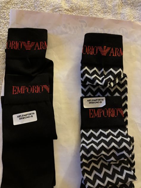 2 PAIA CALZE NUOVE CON CARTELLINO DA UOMO FIRMATE ORIGINALI”EMPORIO ARMANI”MADE - Foto 4