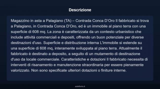 Immobile in asta di 608 m² in vendita a Palagiano - Foto 5