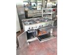 CUCINA PROFESSIONALE A 6 FUOCHI INOX USATA