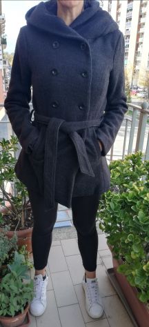 Cappotto doppio petto grigio scuro Tg M - Foto 8