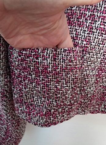 GIACCA TESSUTO BOUCLE’ ROSA/BIANCO - Foto 5