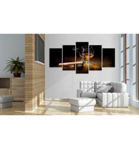Quadro Bevo E Fumo Cm. 100x50 E 200x100 Beige - ARREDALACASA - Foto 2