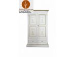 Mobili Classici Moderni Armadio Bianco 2 Ante Filetti Ocra cod 600 nuovo
