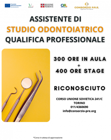 ASSISTENTE DI STUDIO ODONTOIATRICO - QUALIFICA PROFESSIONALE
