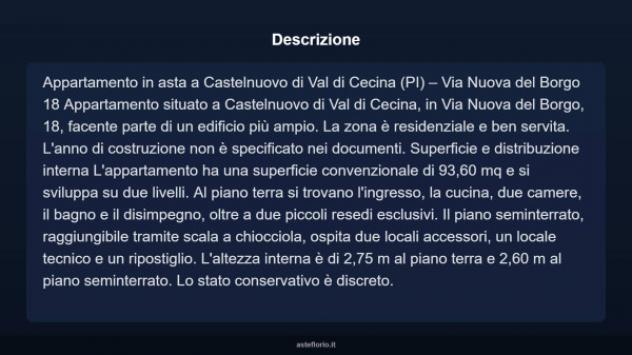 Immobile in asta di 93 m² in vendita a Castelnuovo di Val di Cecina - Foto 17