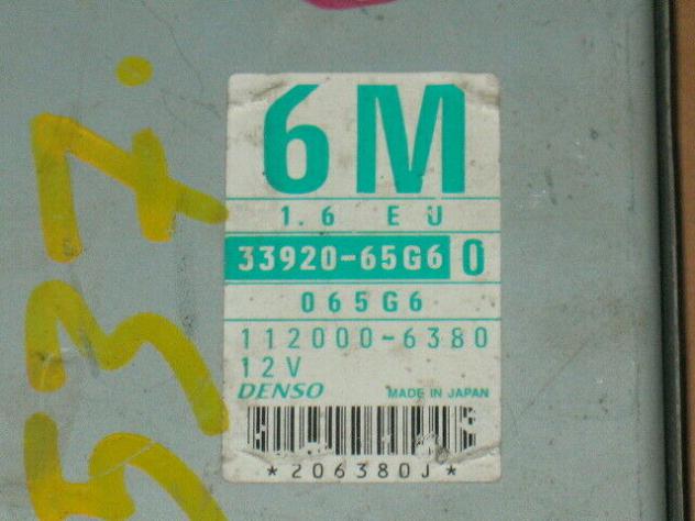 3392065G6 ECU CENTRALINA SUZUKI BALENO 1.6 33920-65G6 0 112000-6380 - Foto 2