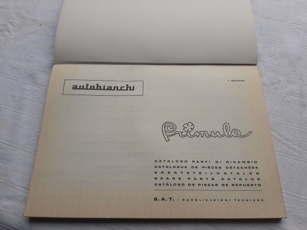 AUTOBIANCHI PRIMULA CATALOGO PARTI DI RICAMBIO ORIGINALE - Foto 3