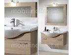 Mobile Bagno Sospeso - Rovere Sbiancato (105 cm) - Nuovo