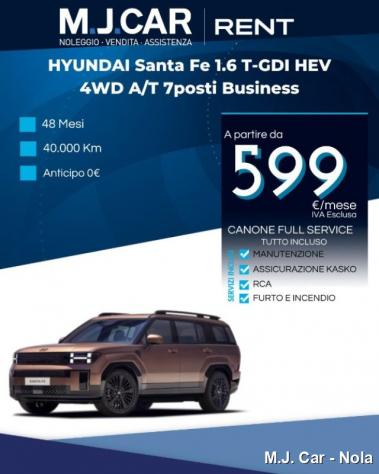 HYUNDAI Santa Fe 1.6 T-GDi HEV 4WD AT 7 posti Business rif. 23776251