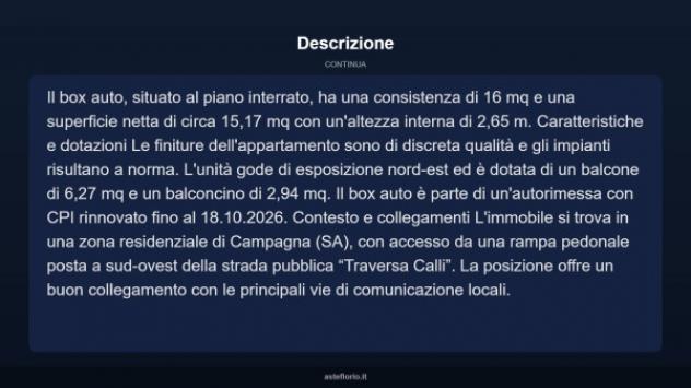 Immobile in asta di 72 m², box auto in vendita a Campagna - Foto 5