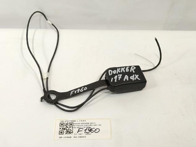 AGGANCIO CINTURA DI SICUREZZA ANT DX DACIA Dokker 1° Serie 878177669R K9K872 (1217) - Foto 5