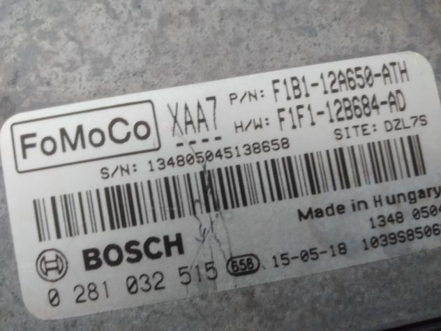 ECU FORD FIESTA FOCUS 1.5 0281032515 F1B1-12A650-ATH EDC17C57 Centralina Motore - Foto 5