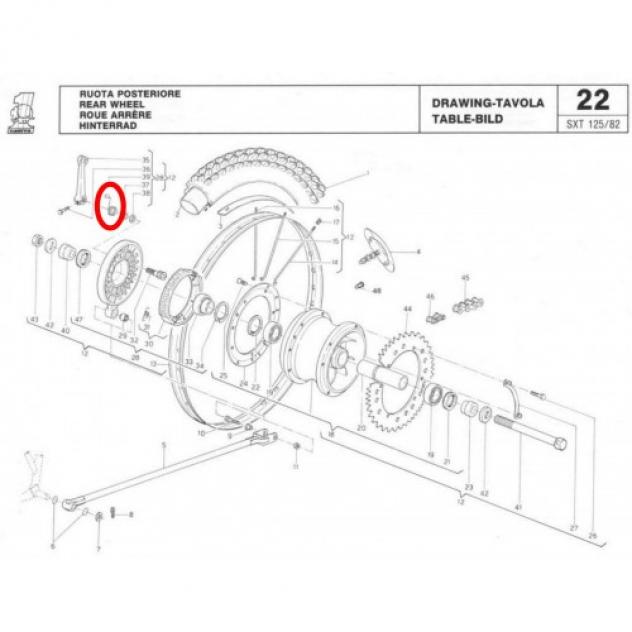 Molla leva ceppi freno anteriore per Cagiva SXT - 32849 - Foto 2