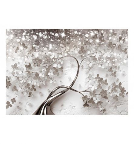 Fotomurale Adesivo Con Un Albero Con Fiori Bianchi Arredalacasa - Foto 2