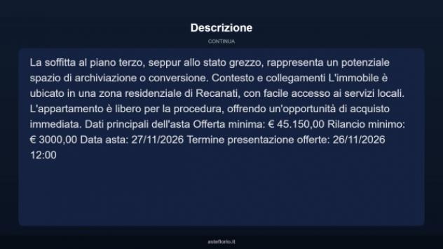 Immobile in asta di 101 m² con più di 5 locali in vendita a Recanati - Foto 5