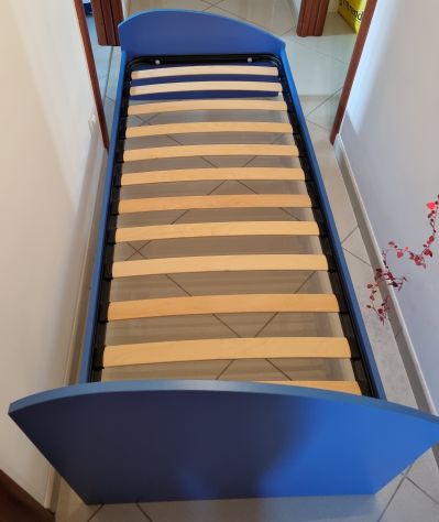 Letto singolo in legno personalizzato blu - Foto 4
