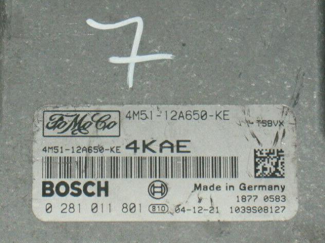 0281011801 ECU FORD FOCUS 0281011801 4M51-12A650-KE 4M5112A650KE 4KAE - Foto 2