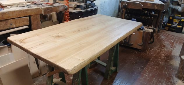 Tavolo piano in legno di Castagno 170 x 90 x 5 cm