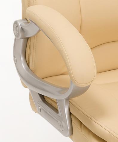 COPPIA DI POLTRONCINE UFFICIO OSPITE IN ECOPELLE BEIGE - MODELLO SILKY - NUOVA - Foto 3