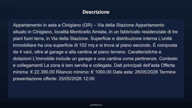 Immobile in asta di 102 m², box auto in vendita a Cinigiano - Foto 12